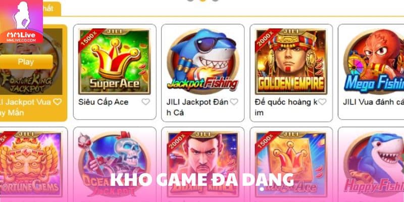 Sảnh JILI - Trải Nghiệm Game Slot Đỉnh Cao Tại MMlive Kho game đa dạng